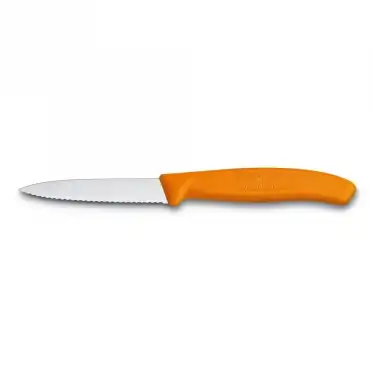 Victorinox 6.7636.L119 8cm Turuncu Tırtıklı Soyma Bıçağı