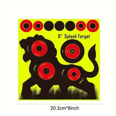 Yüksek Görünürlüklü Reaktif Atış Hedef Kağıdı 8 - Kendinden Yapışkanlı 2 li Paket