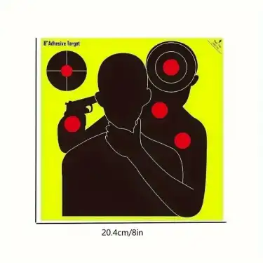 Yüksek Görünürlüklü Reaktif Atış Hedef Kağıdı 8 - Kendinden Yapışkanlı 4lü Paket