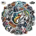 Dış Mekan Balıkçılık Grafiti Sticker Su Geçirmez Sticker - 12 Adet
