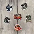 Dış Mekan Balıkçılık Grafiti Sticker Su Geçirmez Sticker - 12 Adet