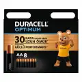 Duracell Optimum AA Pil (8’li paket), Alkalin Pil 1,5V, LR6 MX1500