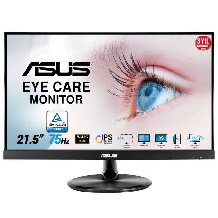 21.5 ASUS VP229HE FHD IPS 75HZ 5MS HDMI VGA