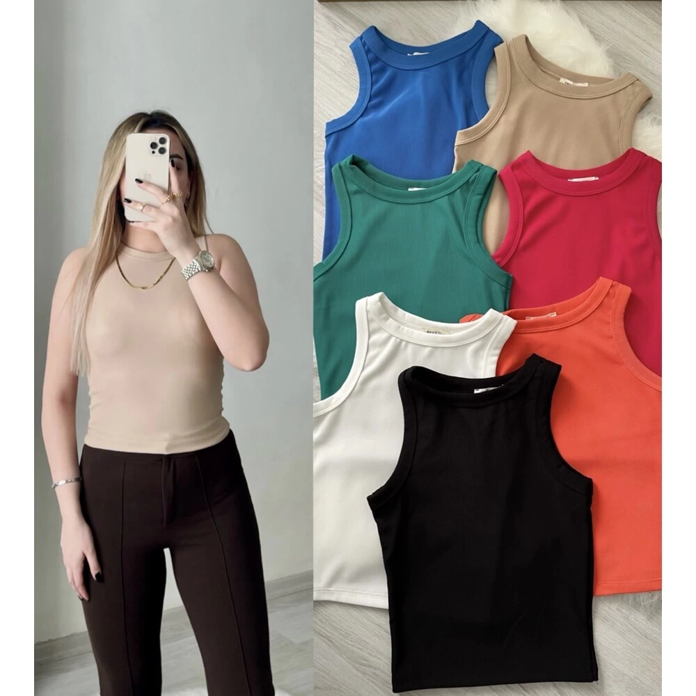 Halter Yaka Crop