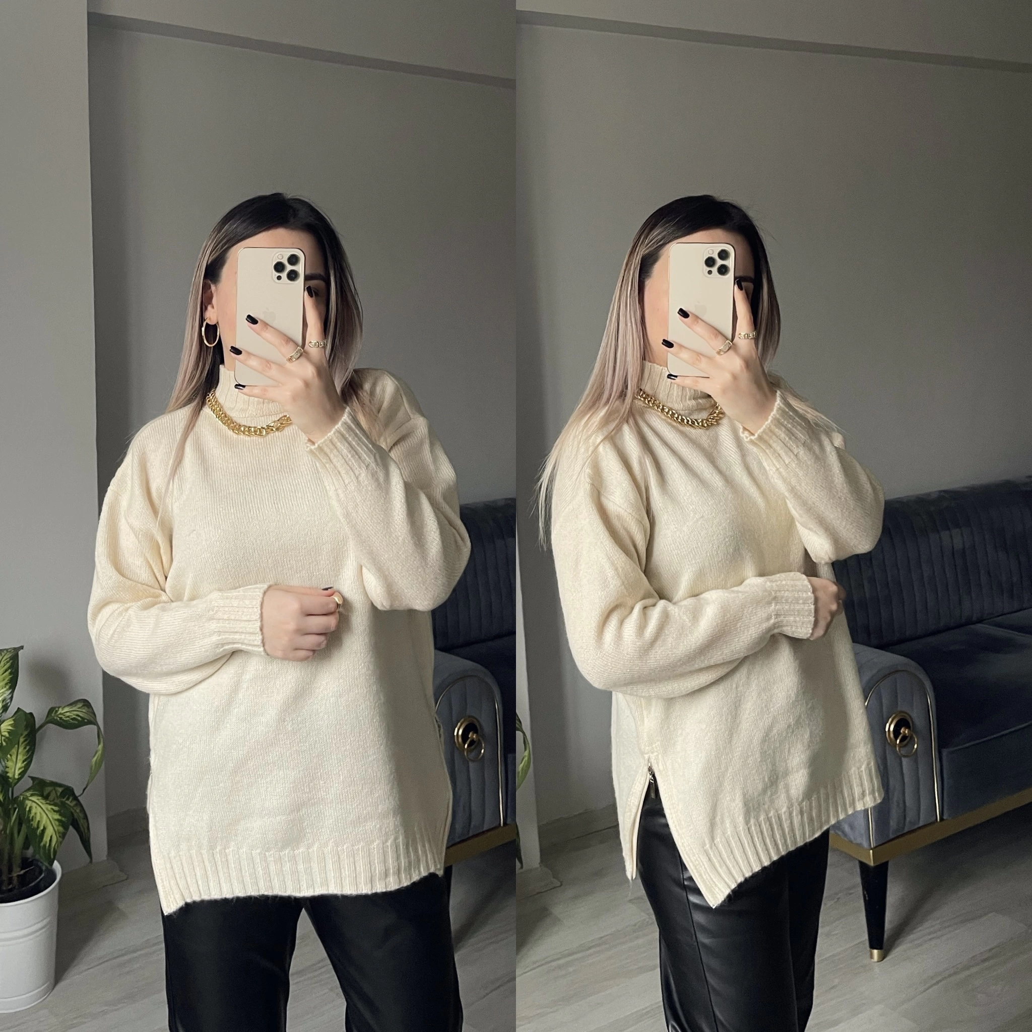 Yanları Fermuarlı Trikolar