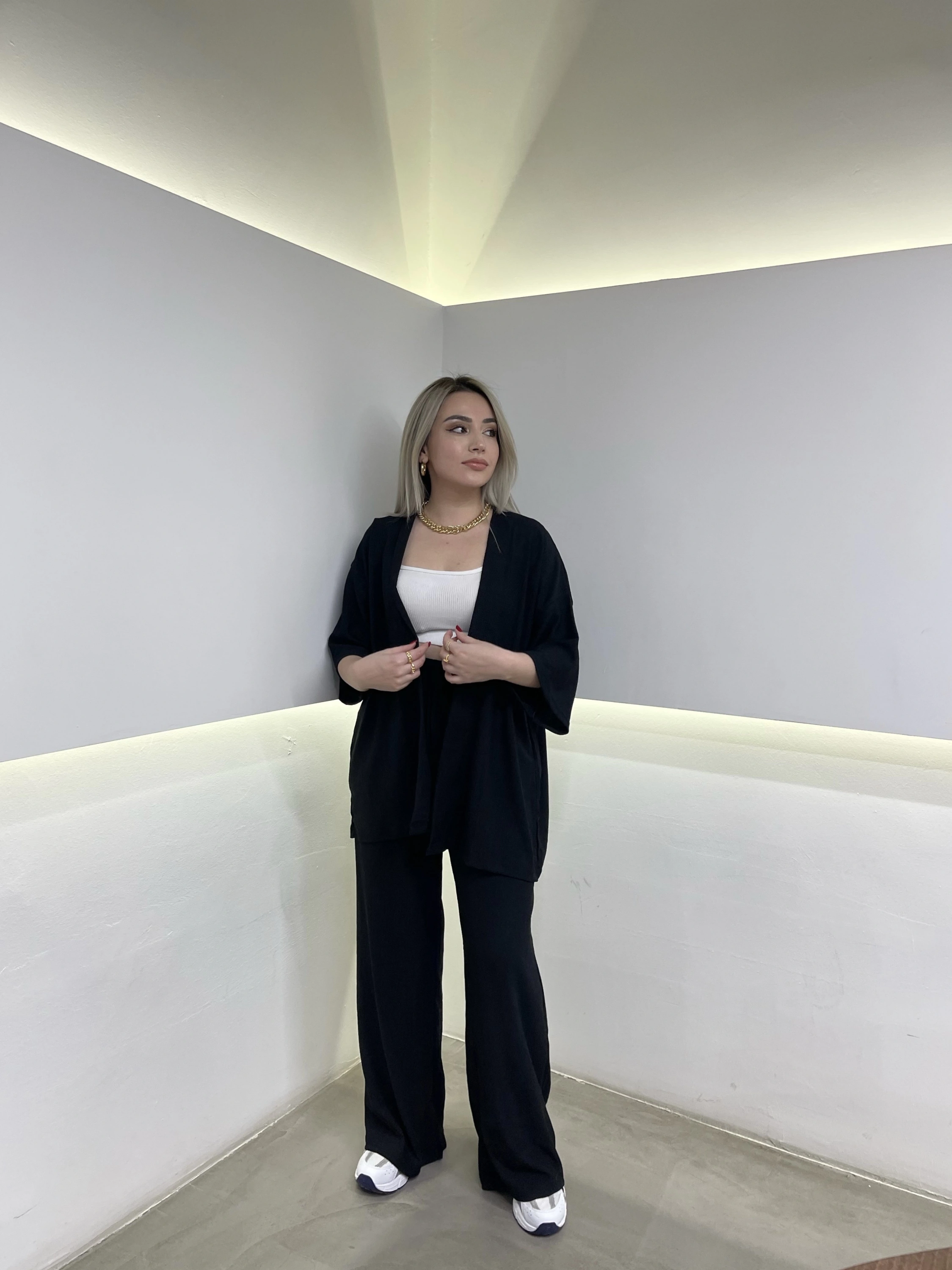 Siyah Kimono Takım