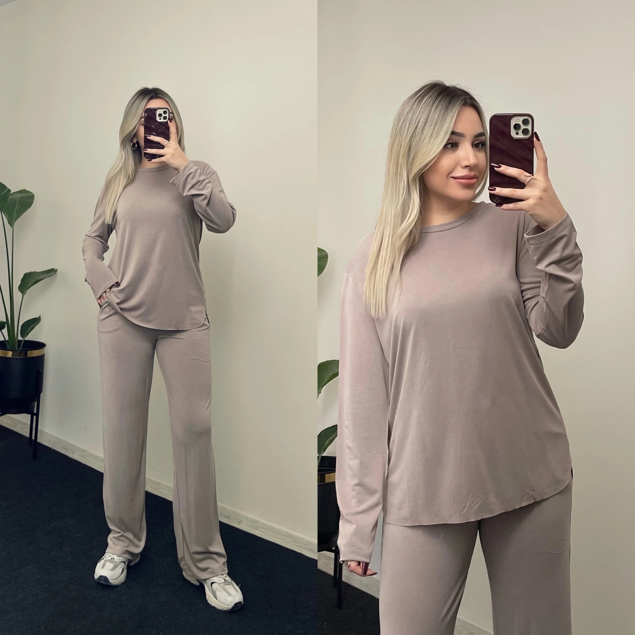 Oysho Bisiklet Yaka Vizon Modal Takım