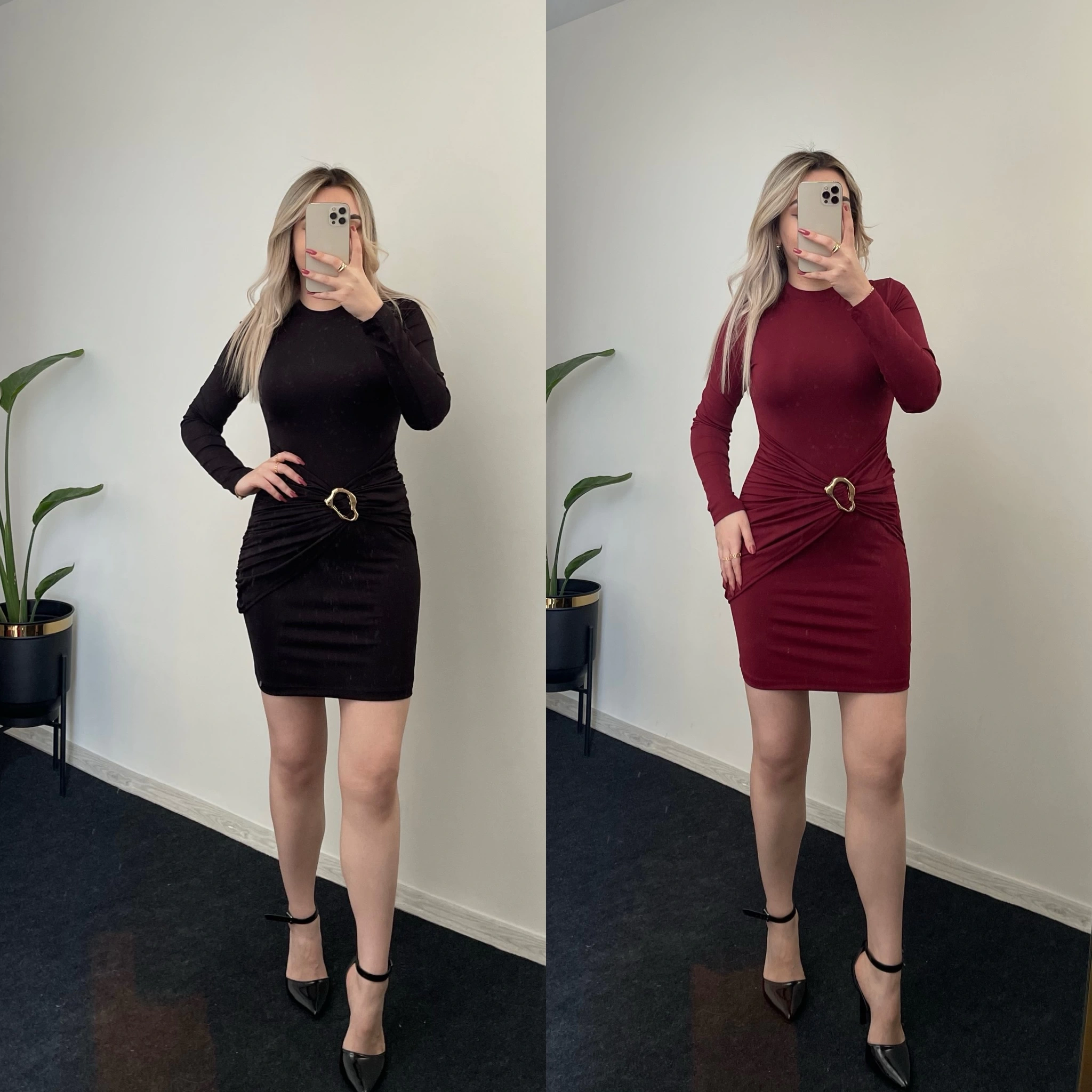 Aksesuar Detaylı Elbise