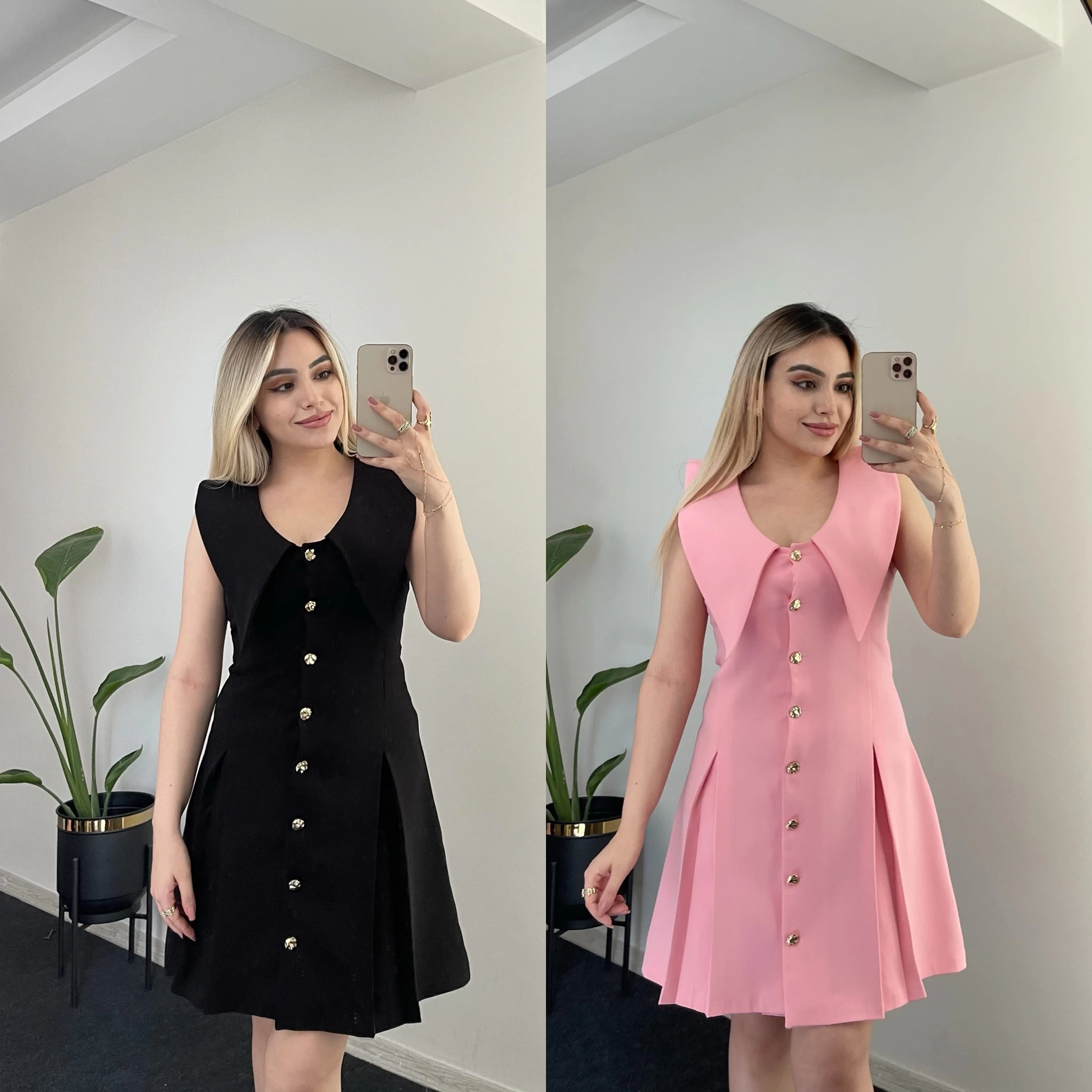 Geniş Yaka Elbise