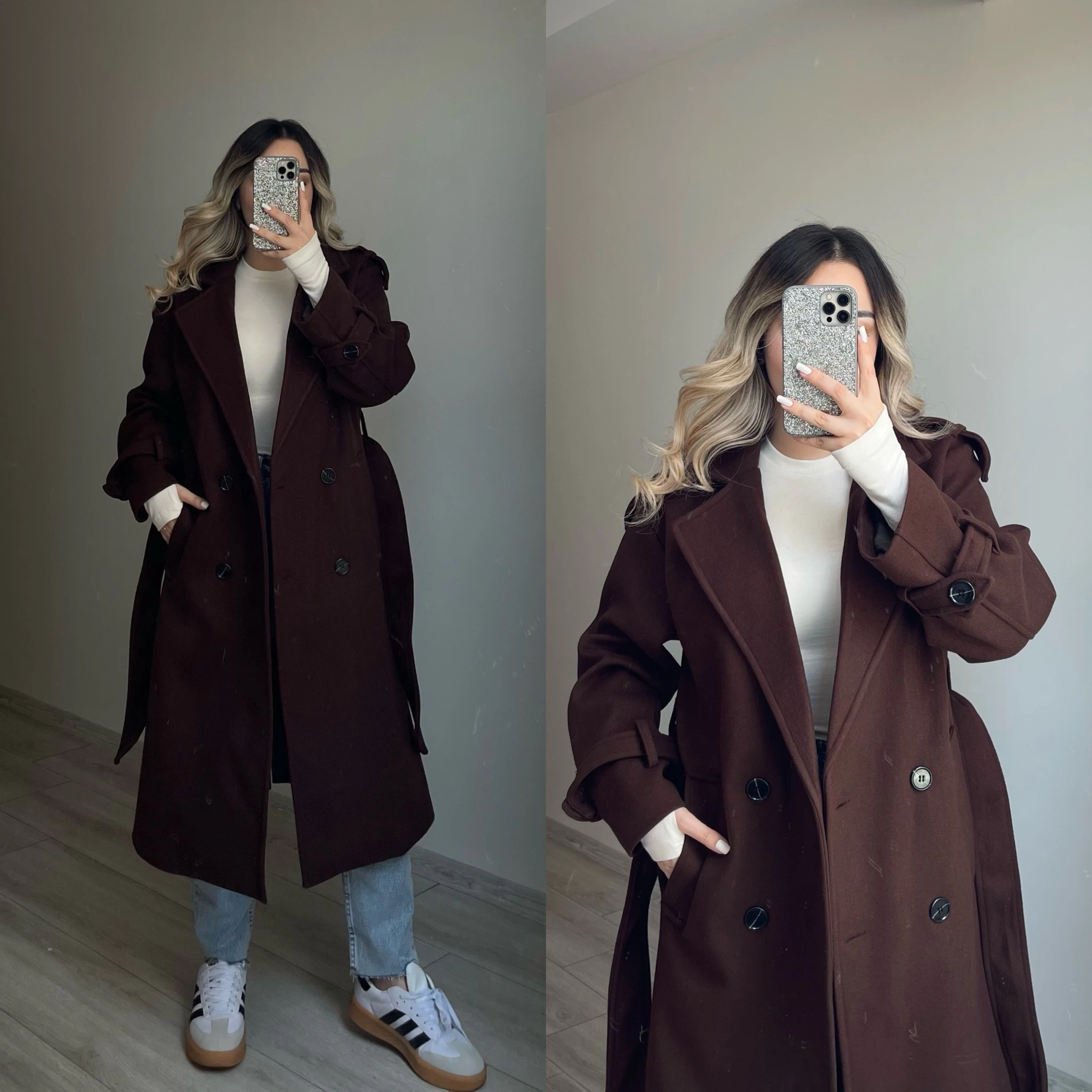 Premium Kaşe Kaban Acı Kahve