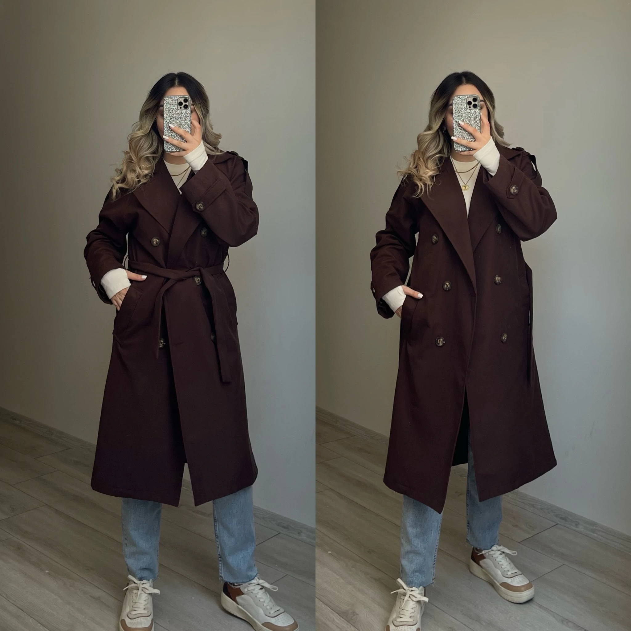 Premium Kalite Acı Kahve Trençkot