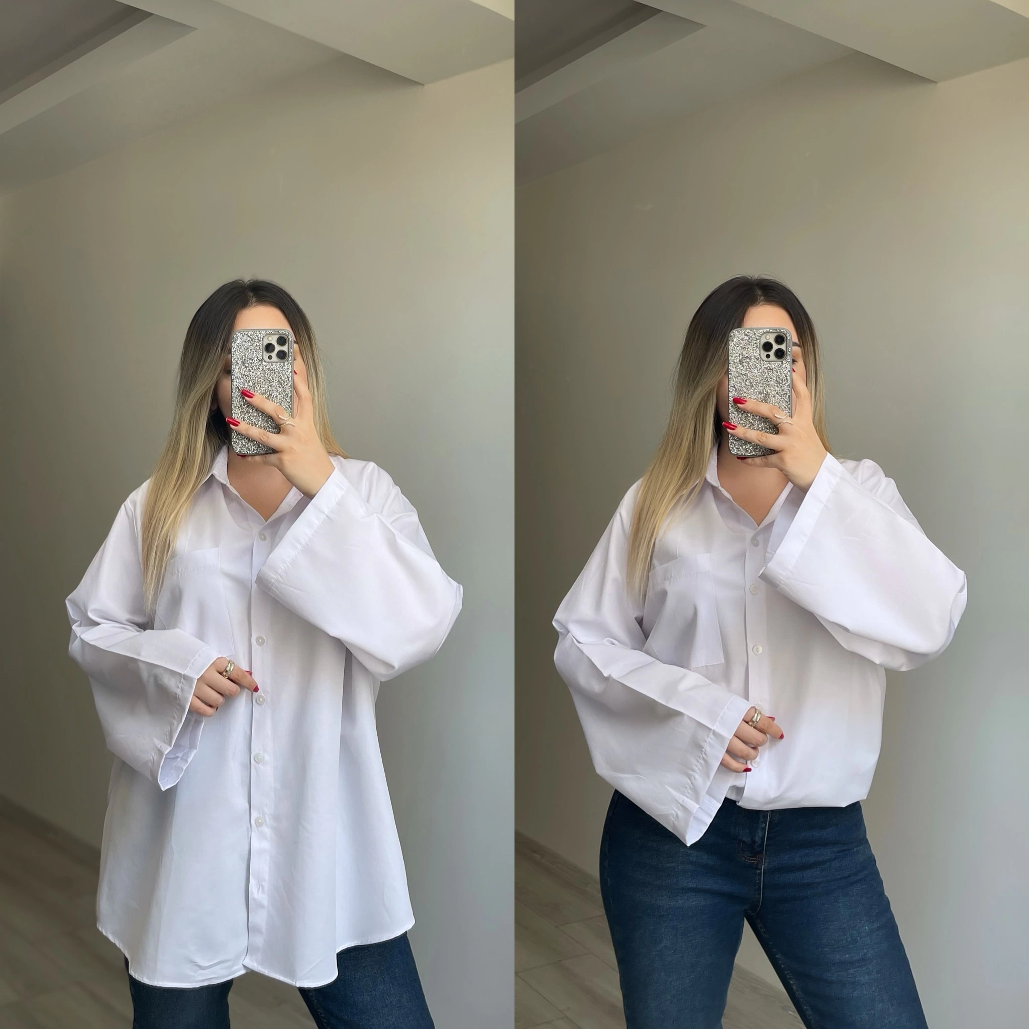 Oversize Gömlek Beyaz