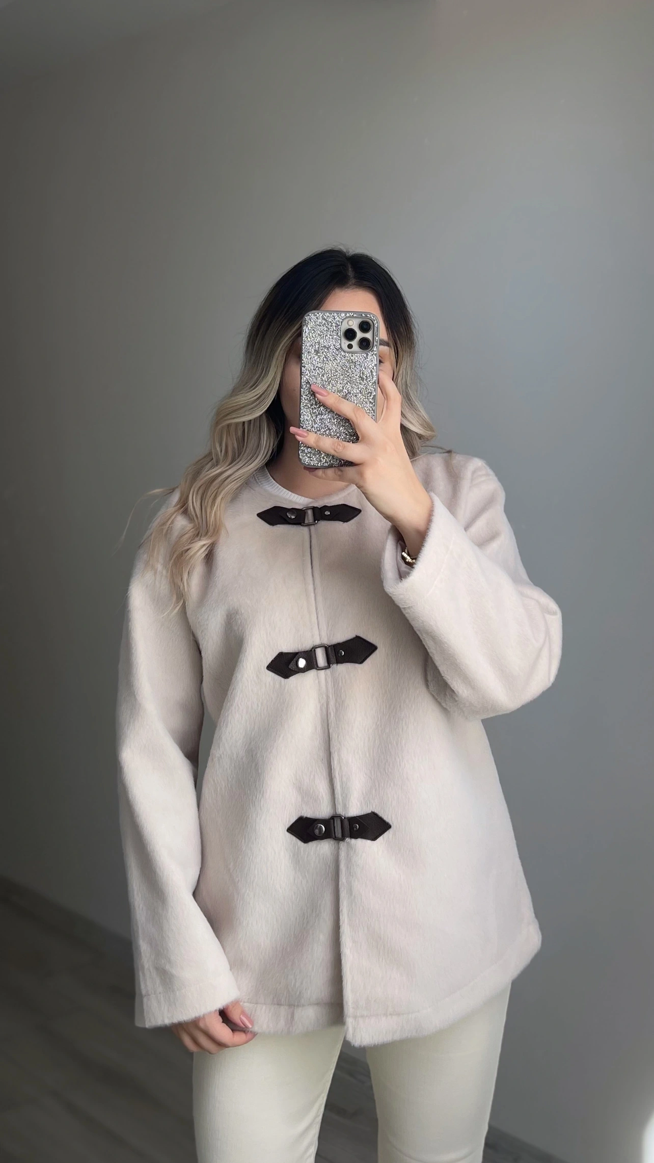 ZR Model Taş Rengi Peluş Ceket