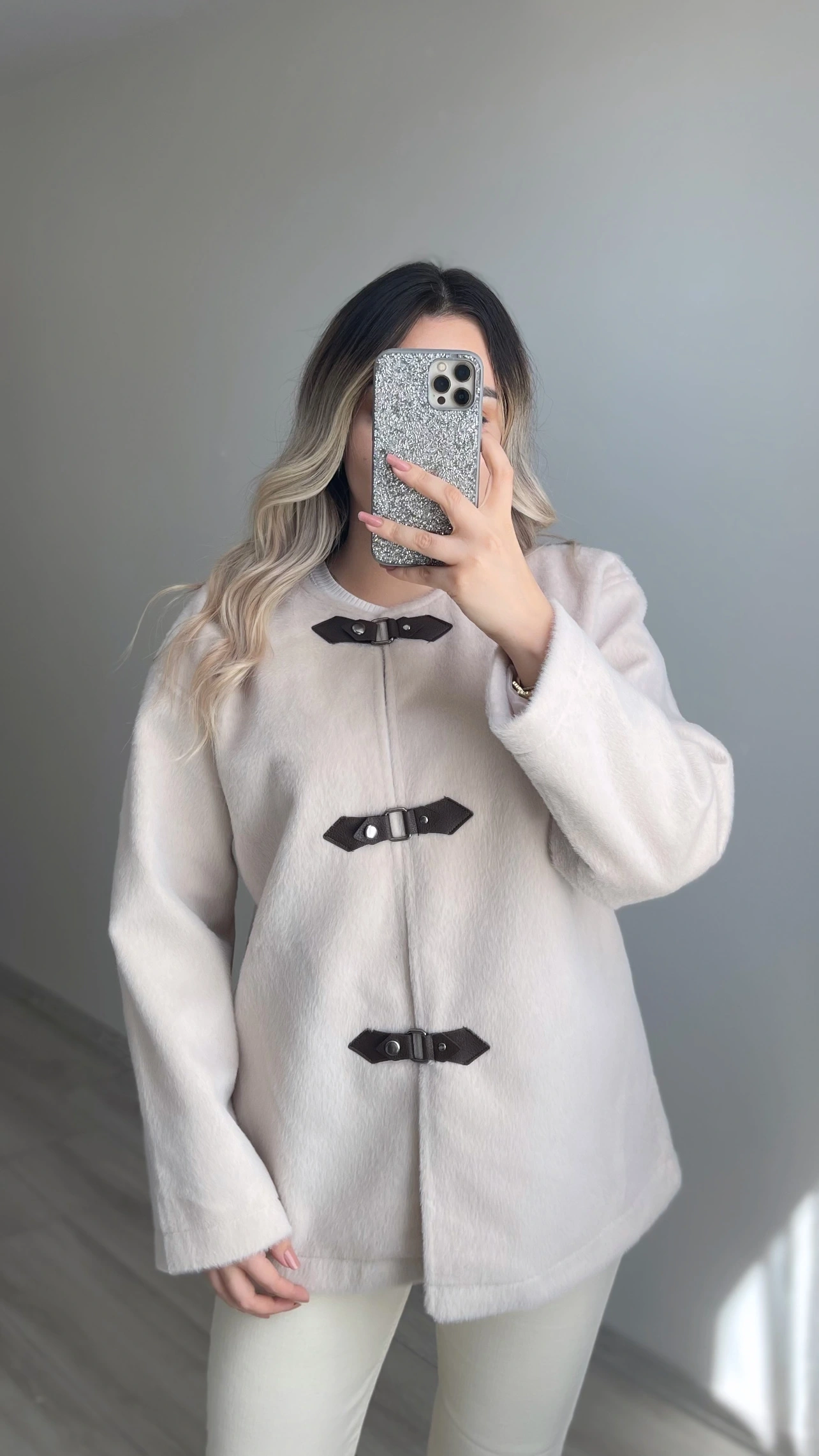 ZR Model Taş Rengi Peluş Ceket