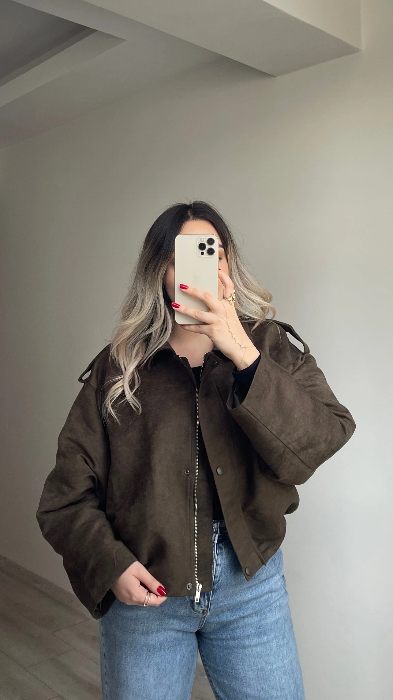 ZR Model Süet Bomber Ceket Haki
