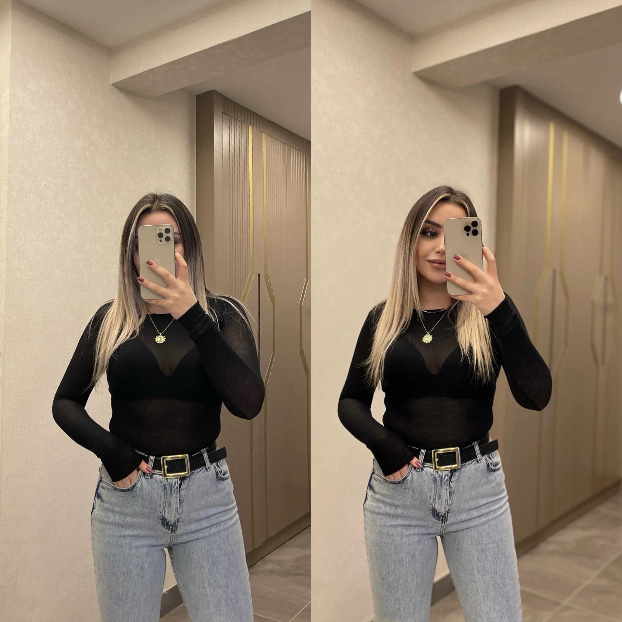Siyah Kaşmir Bluz