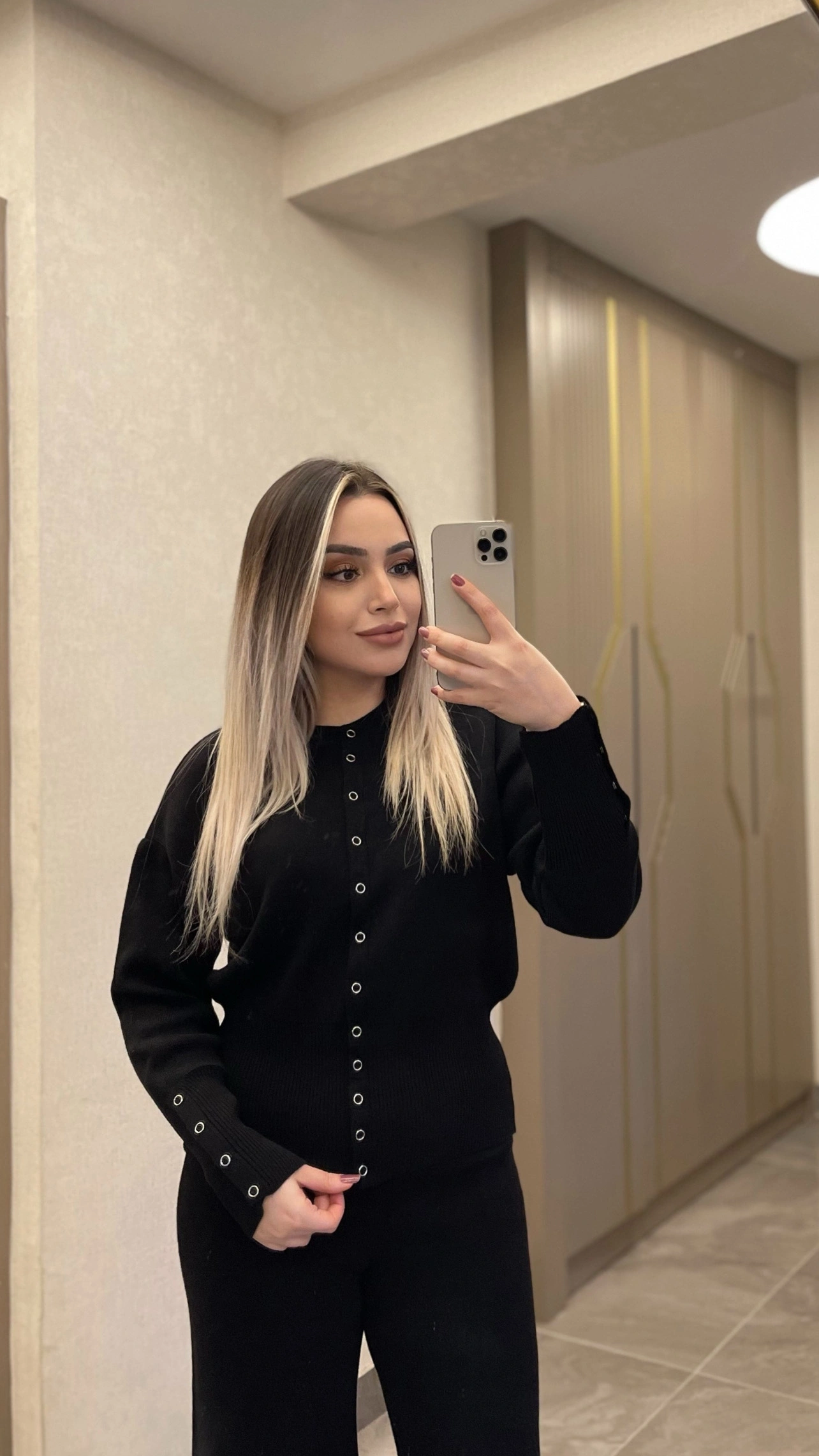 Siyah Çelik Triko Takım