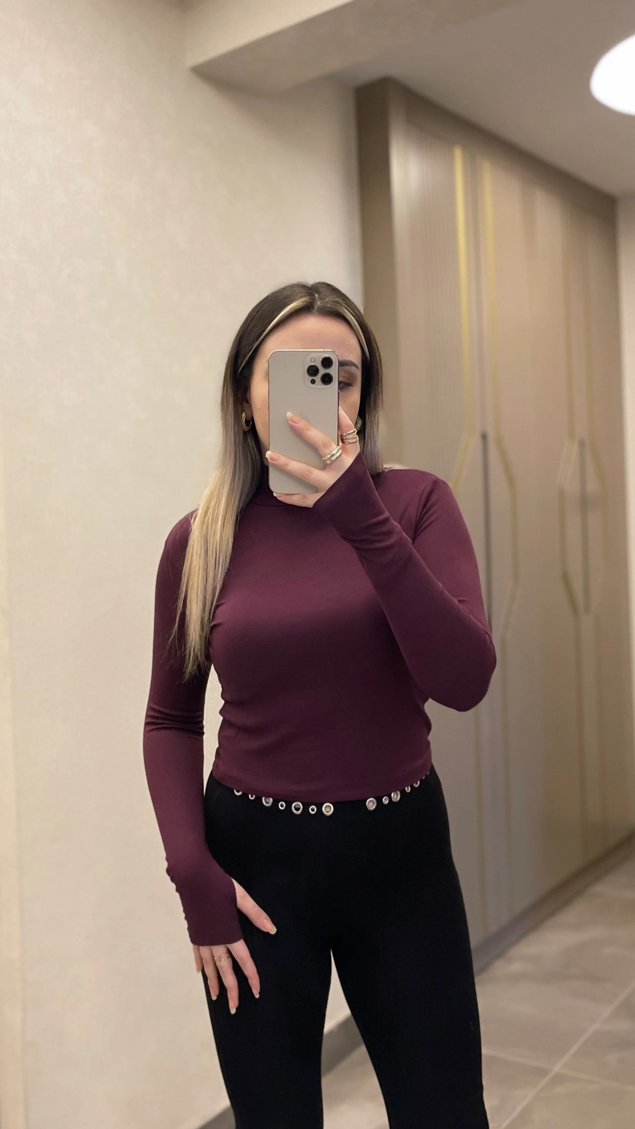Oysho Yarım Balıkçı Body Mürdüm
