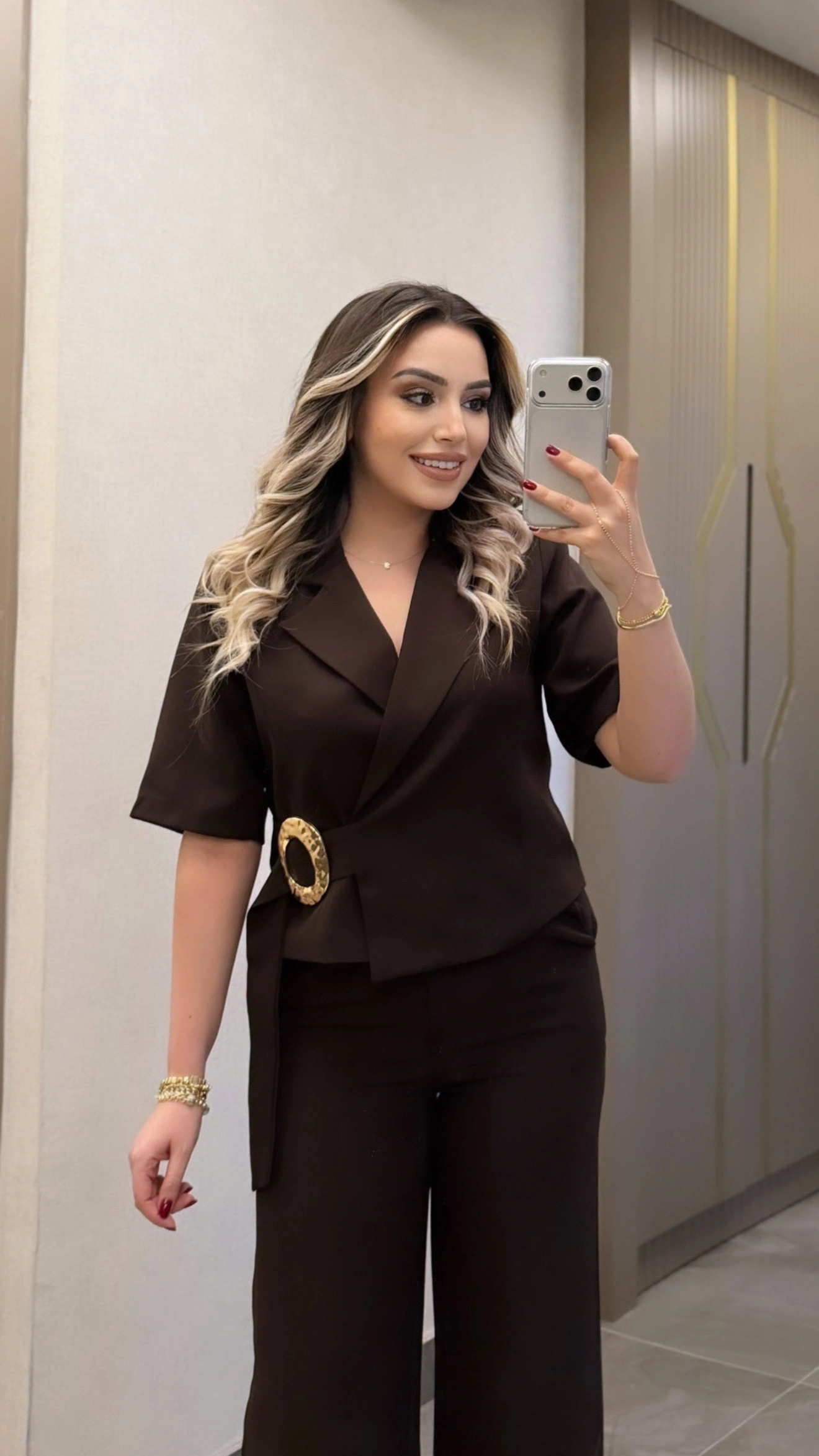 Acı Kahve Gold Tokalı Takım