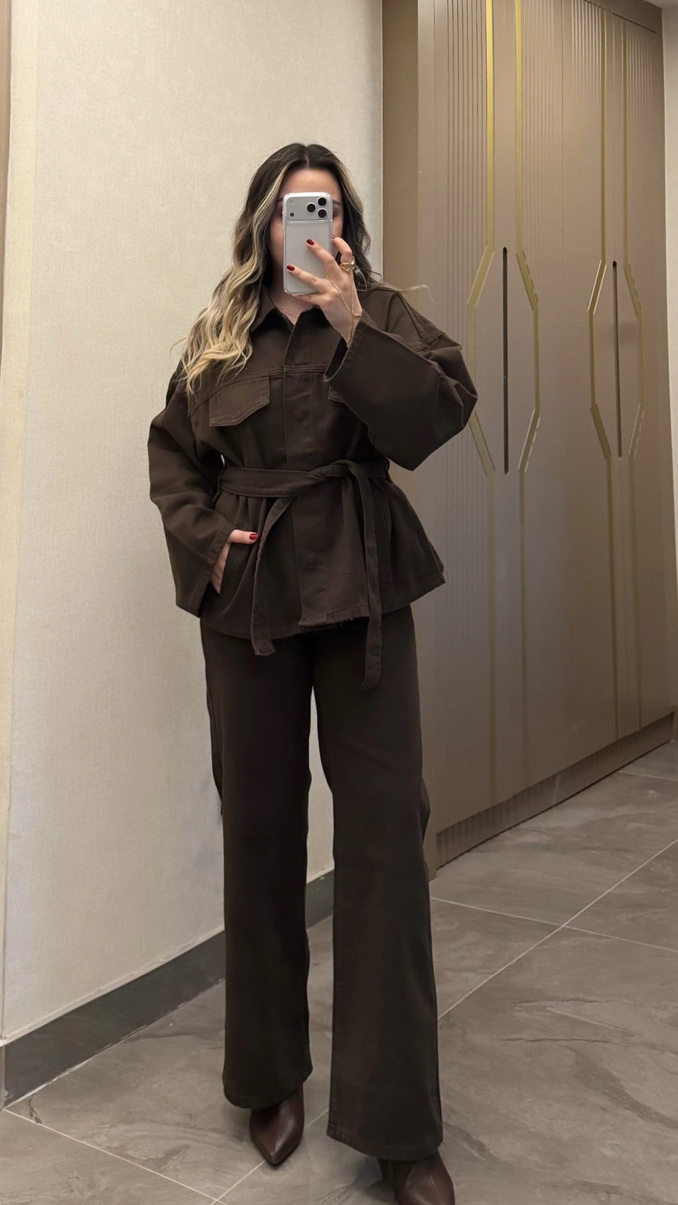 Acı Kahve Denim Takım