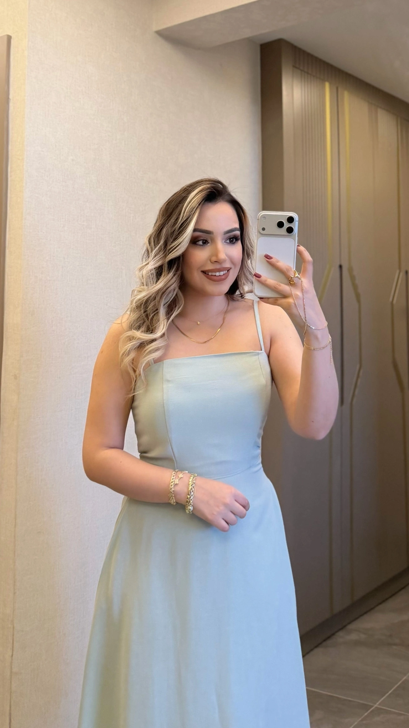 Mint Keten Elbise Ceket Takım