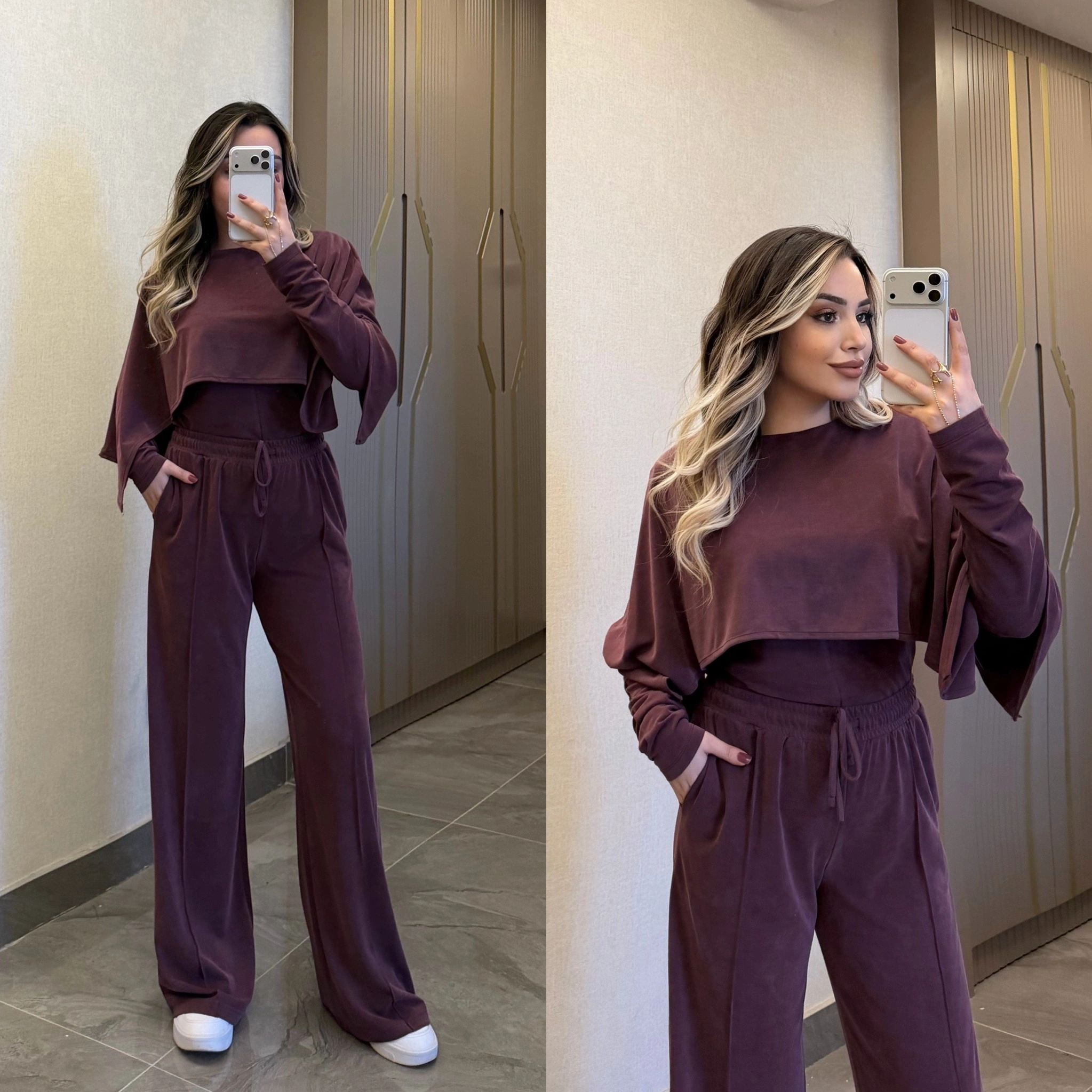 Bordo Pelerin Detay Modal Takım