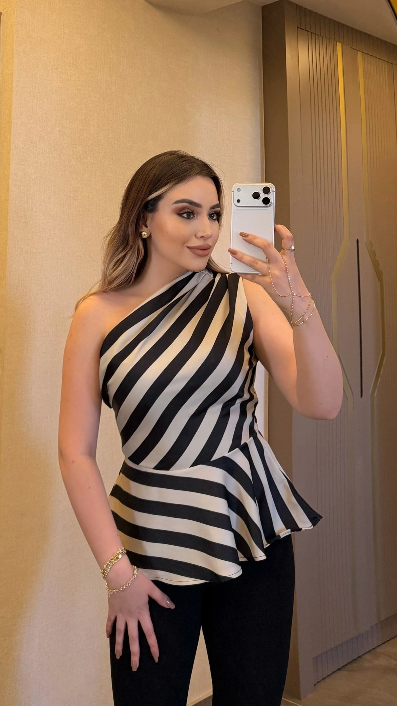 Zebra İpek Saten Bluz