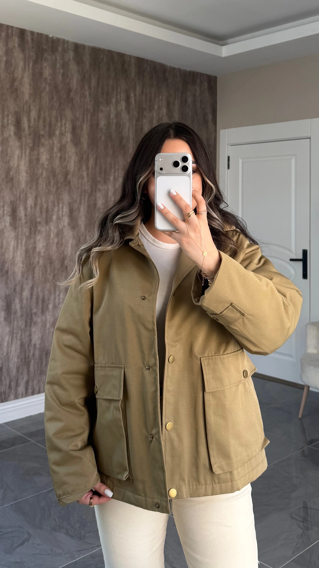Yakası Kadife Astarlı Yeşil Mont