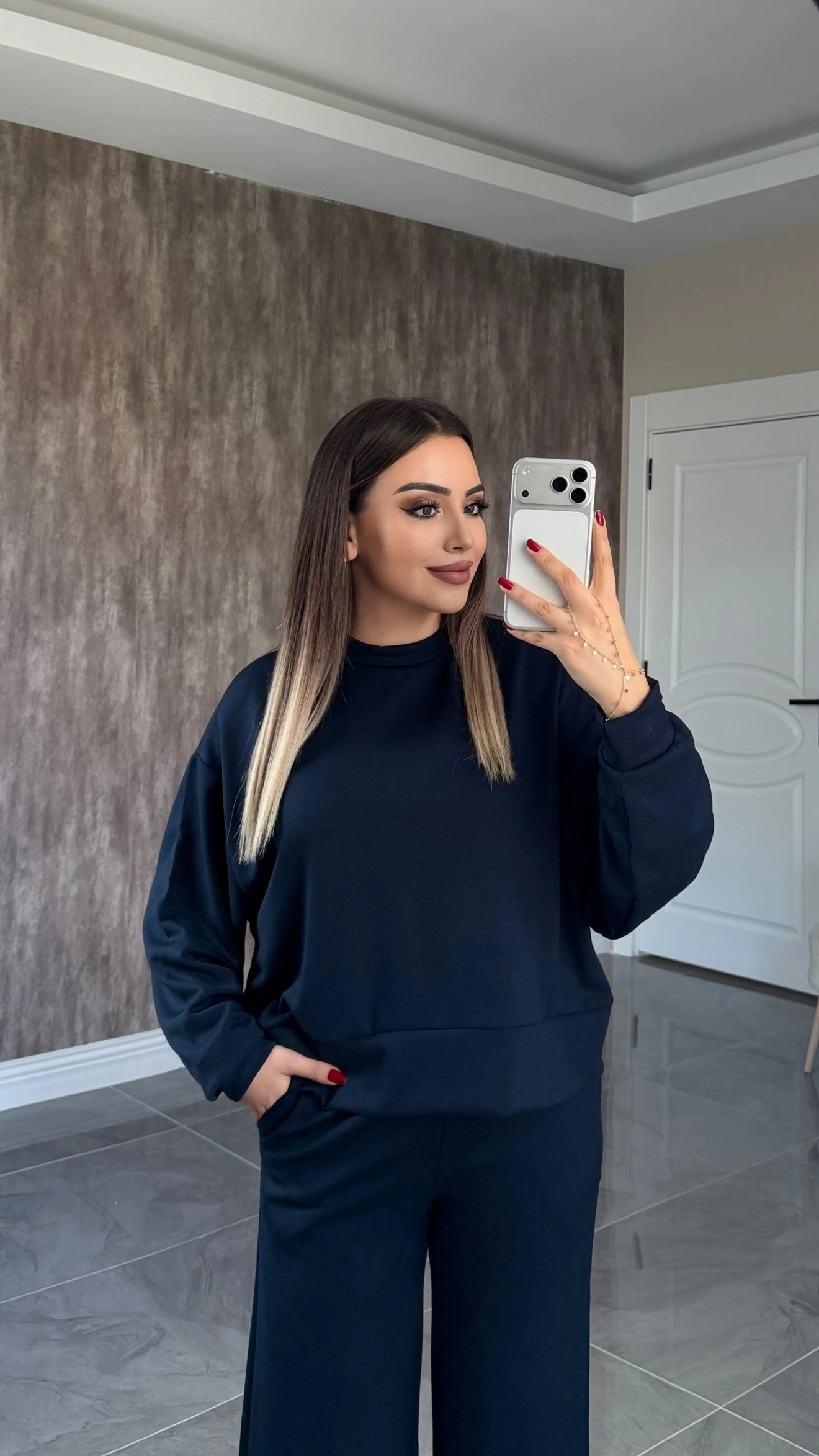 Modal Sweat Takım Lacivert
