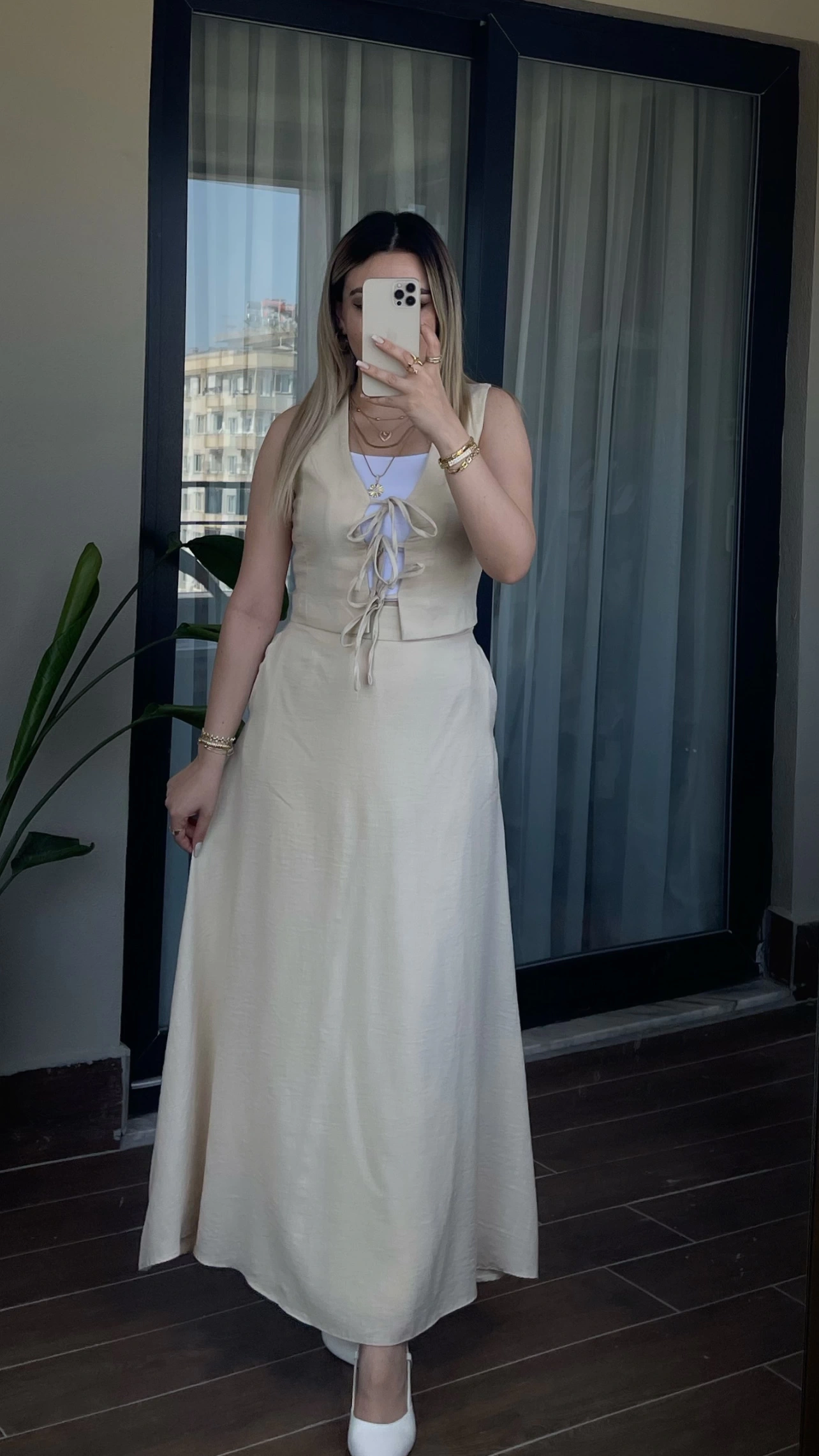 Astarlı Cepli Keten Etekler
