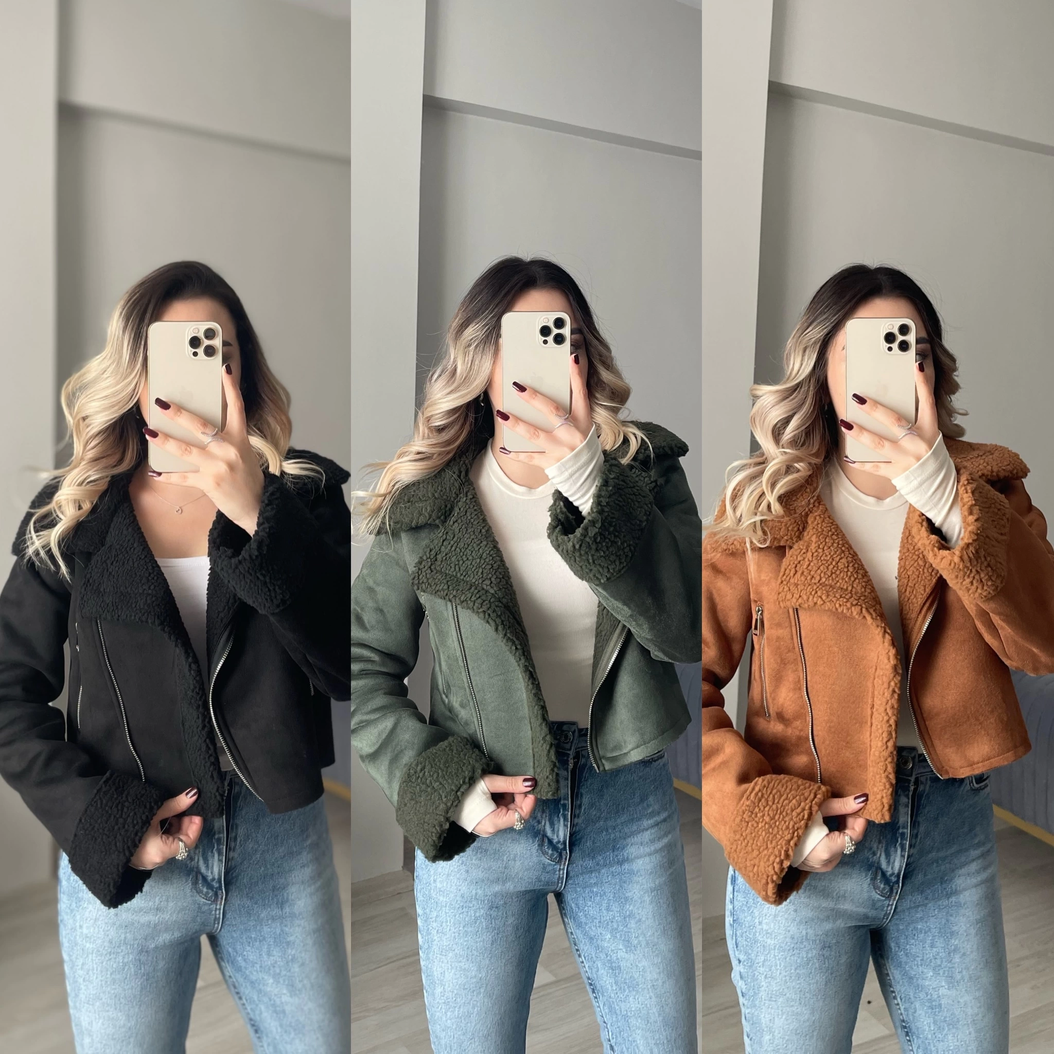 İçi Peluş Süet Montlar