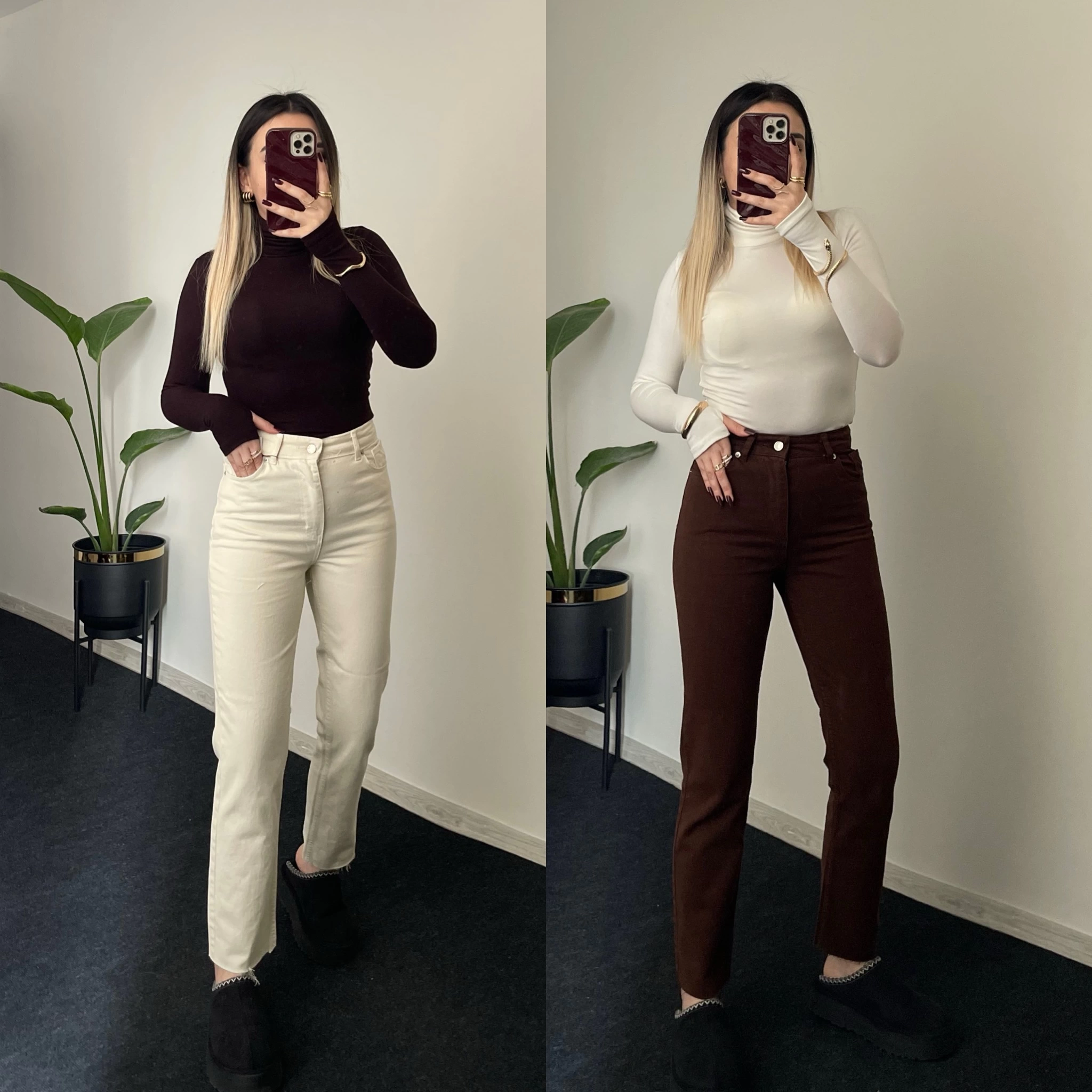 Likralı Mom Fit Jeanler