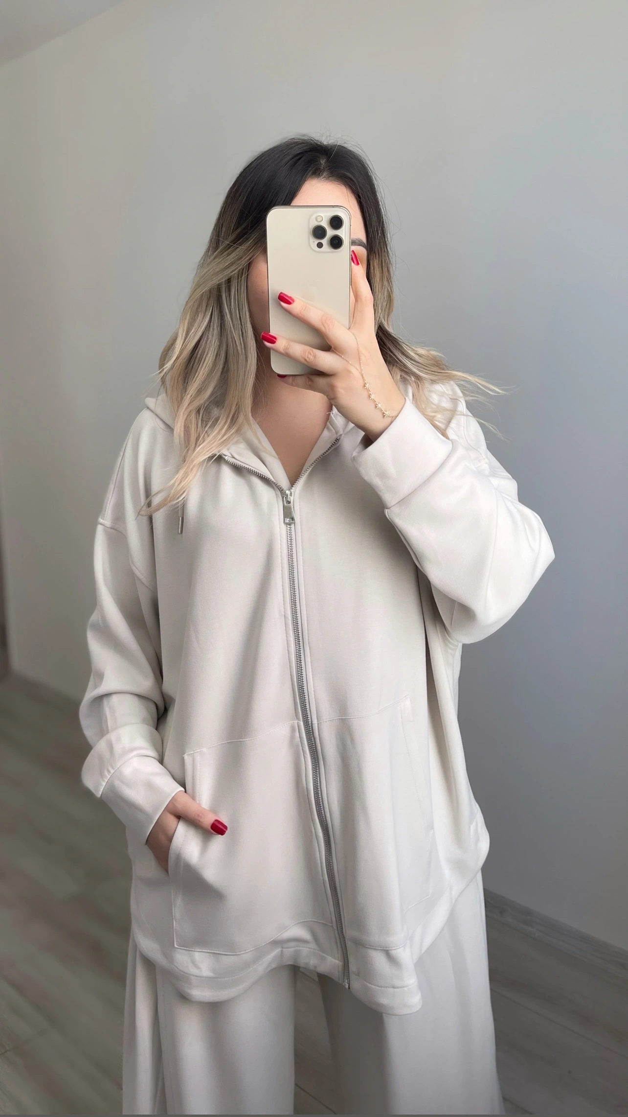 Oversize Modal Takım Taş Rengi