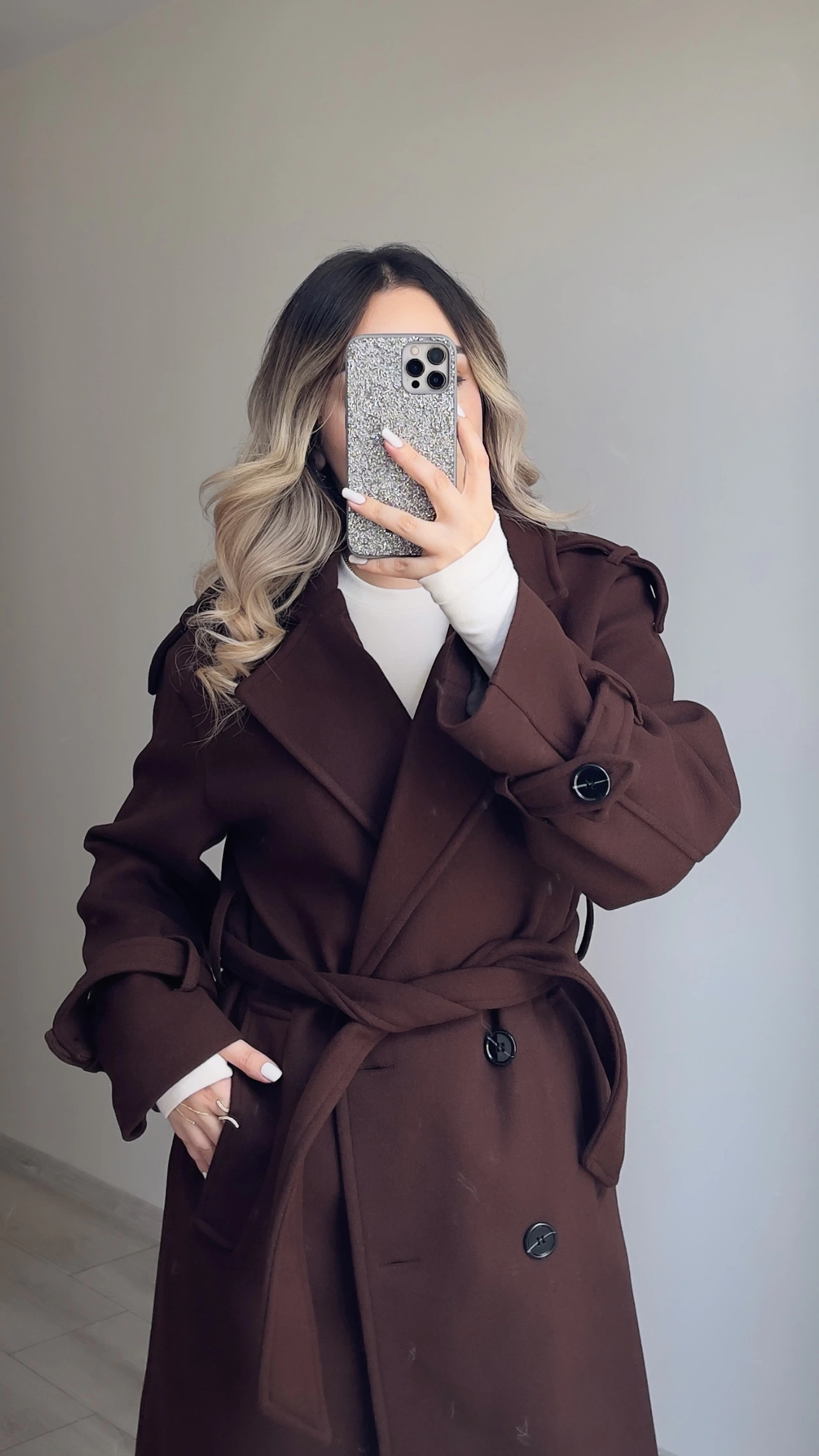 Premium Kaşe Kaban Acı Kahve