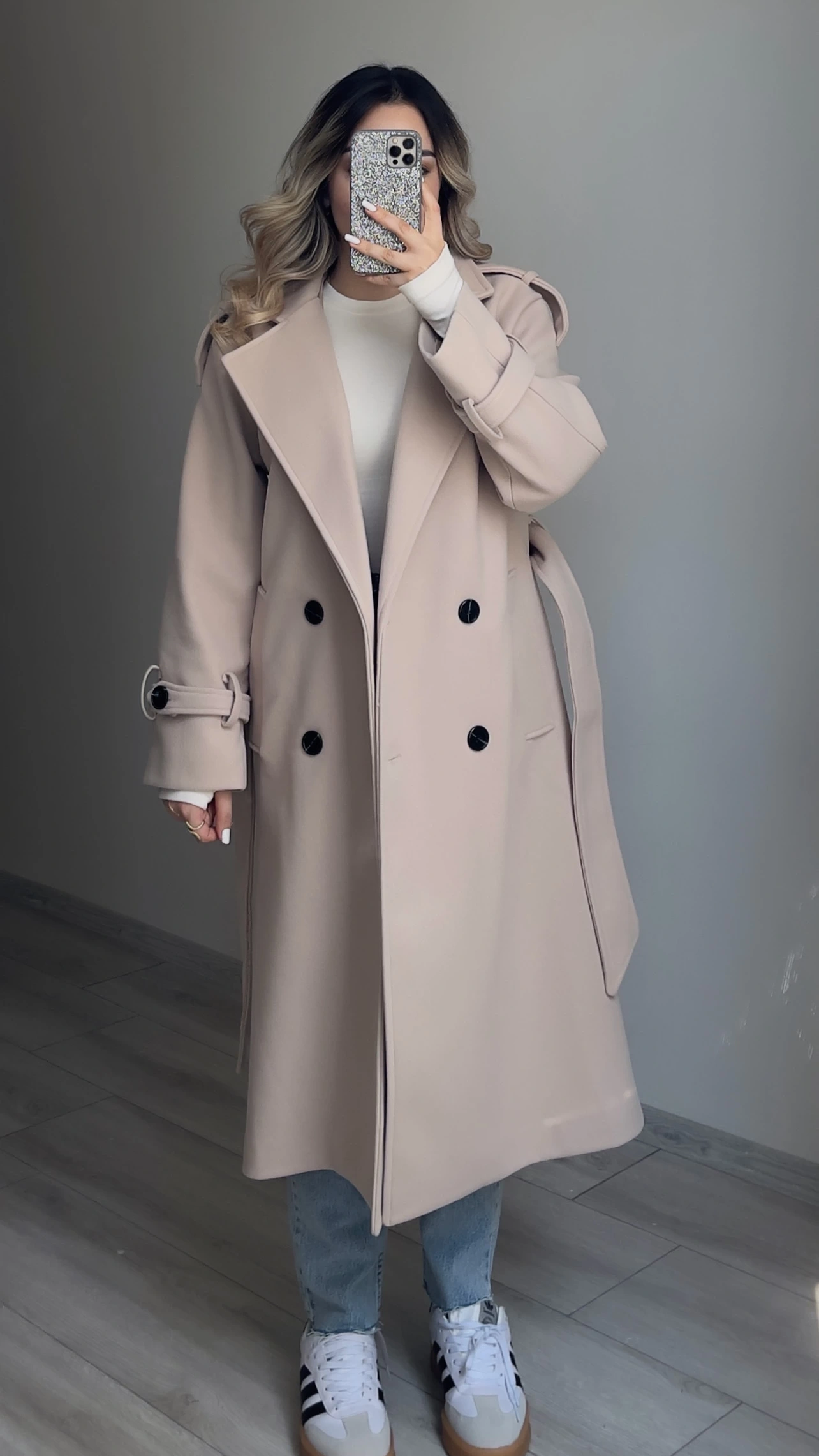 Premium Kaşe Kaban Taş Rengi