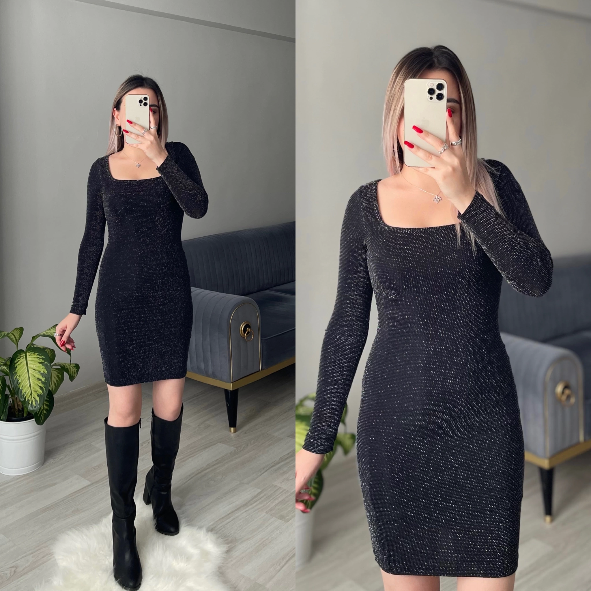 Simli Elbise