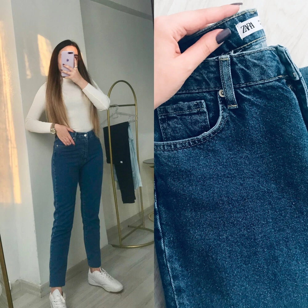Lacivert Mom Jean