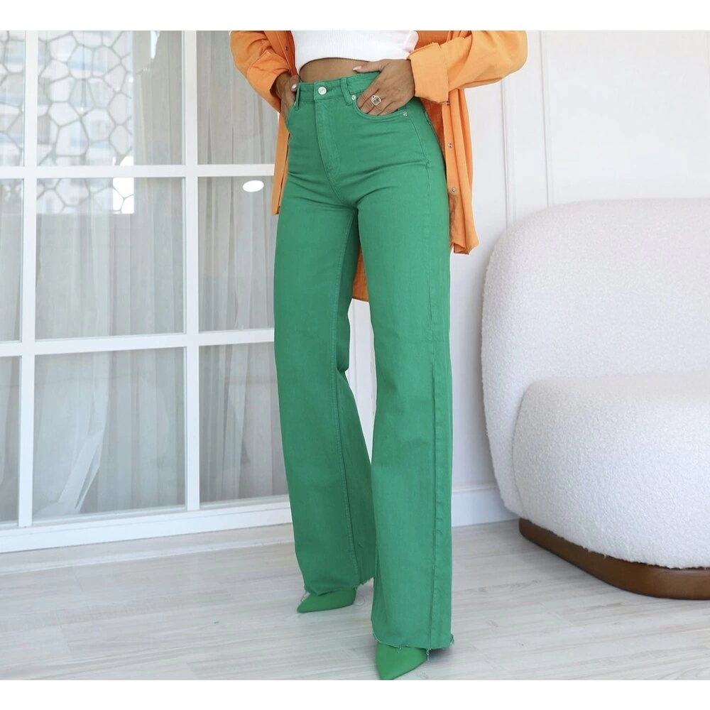 Yeşil Straight Jean
