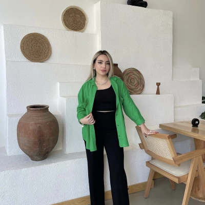 Oysh Modal Kumaş Siyah Ekstra Yüksek Bel Pantolon