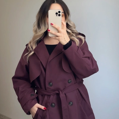 Premium Kalite Bordo Ara Boy Trenç