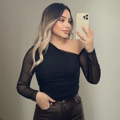 Siyah Tül Bluz