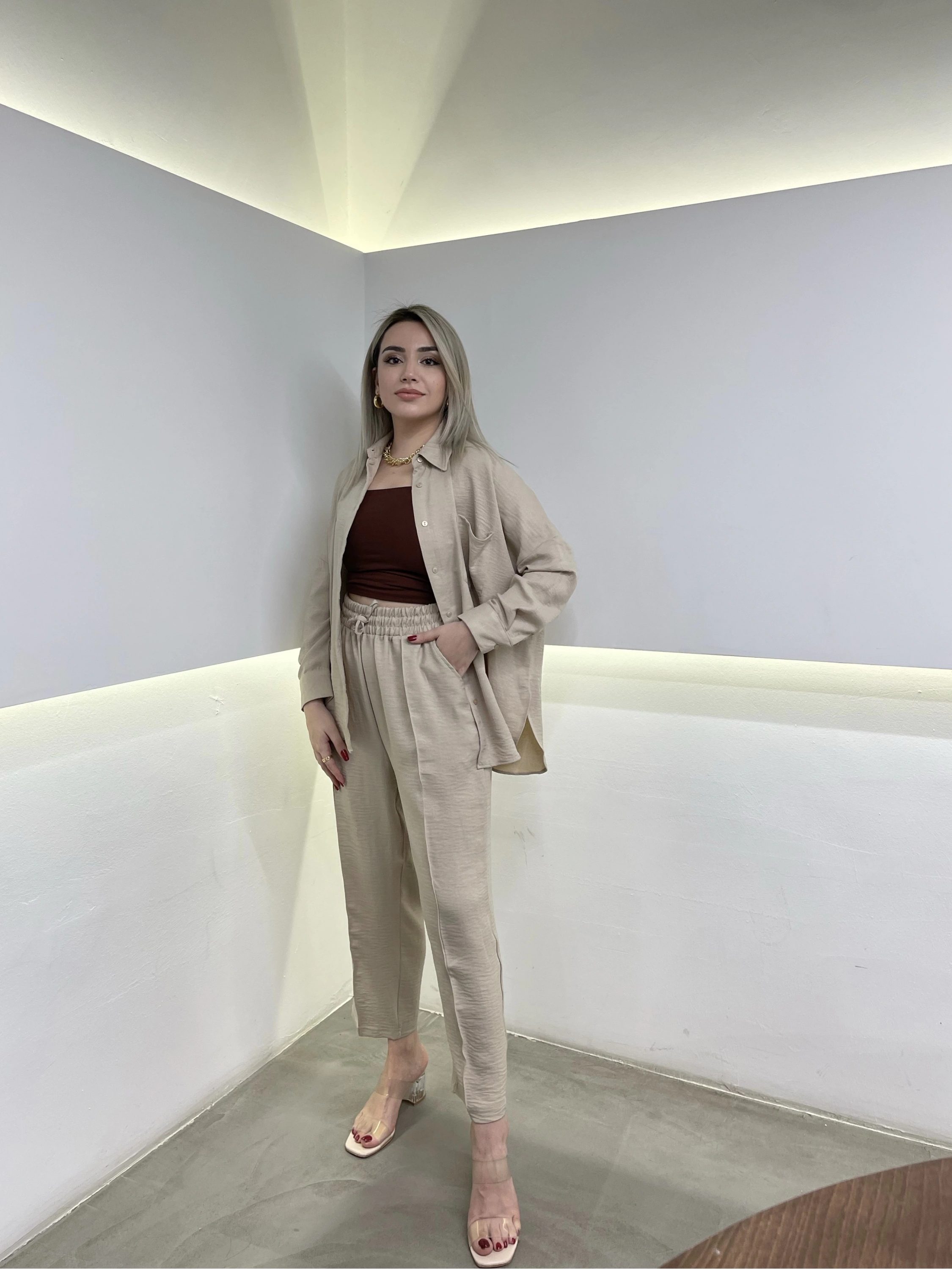 Bej Keten Takım