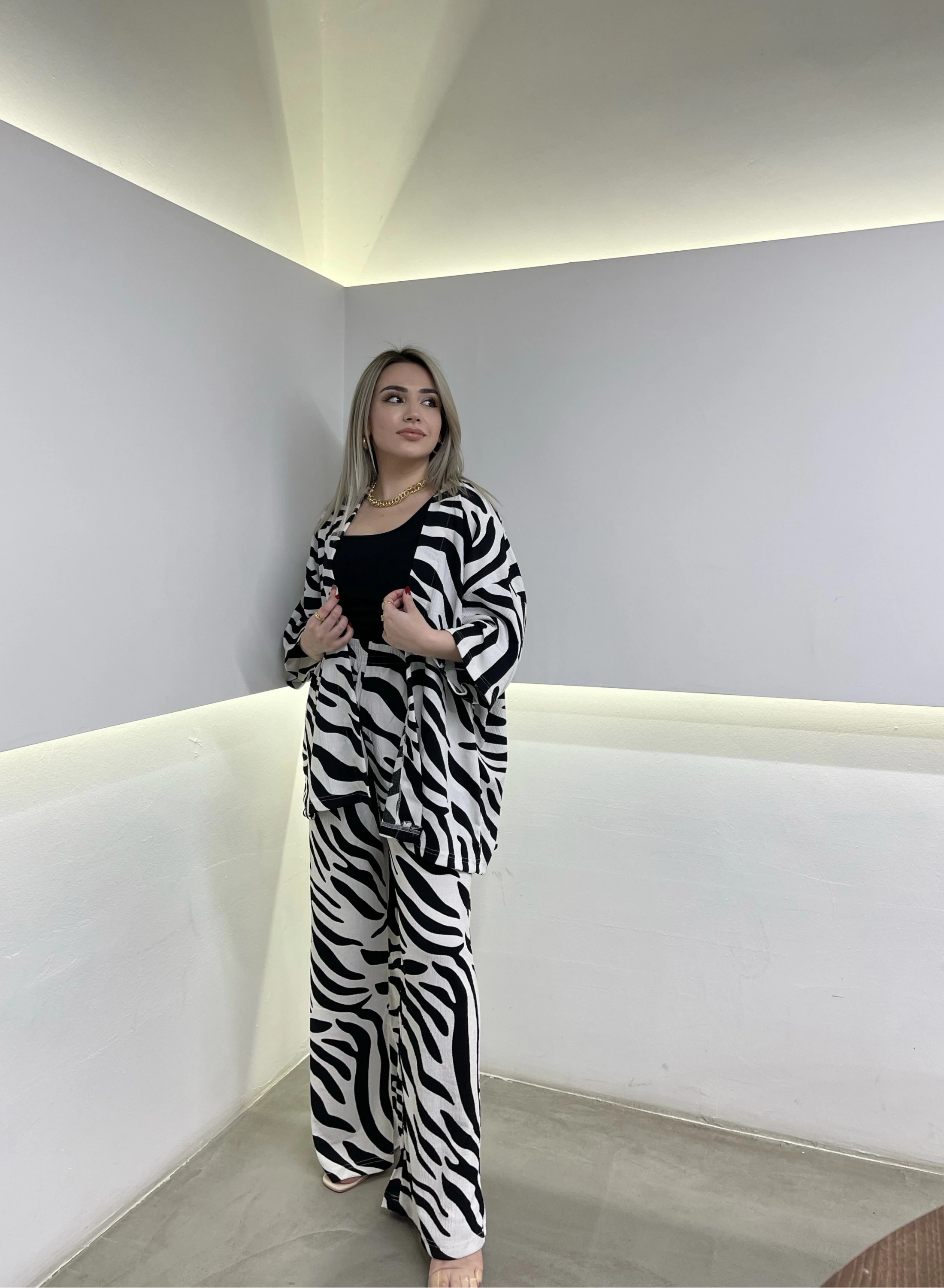 Zebra Kimono Takım