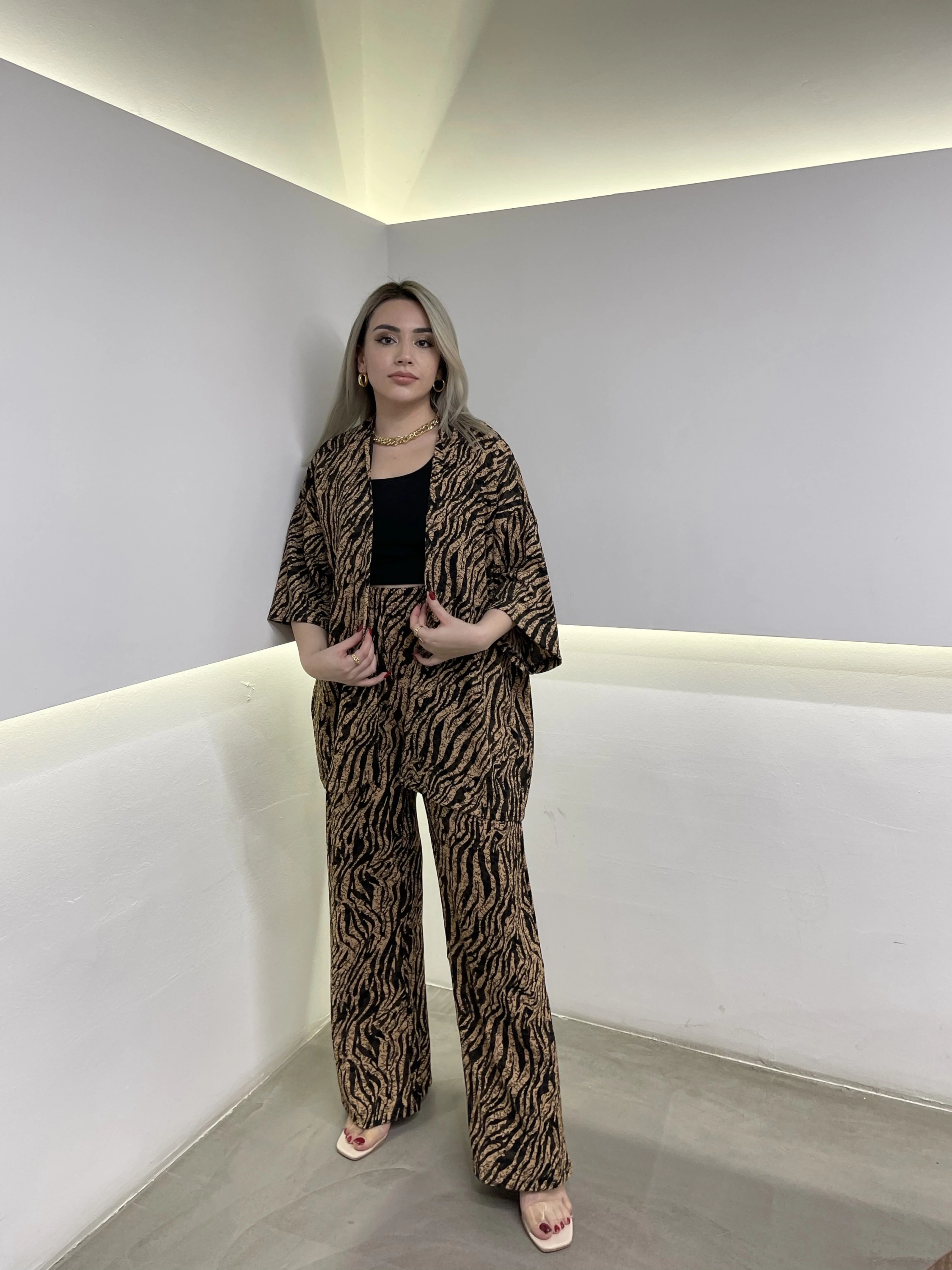 Leopar Kimono Takım