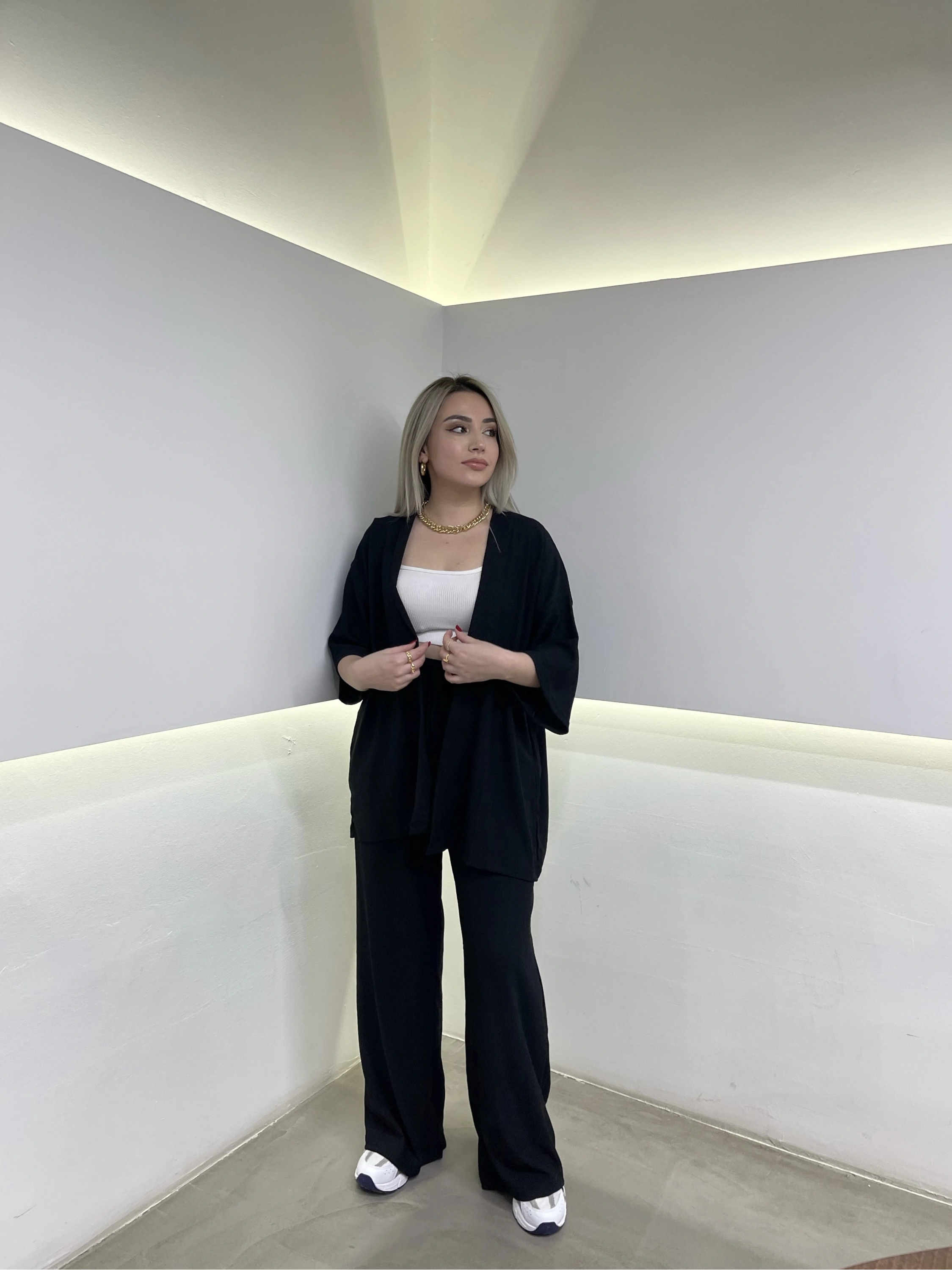 Siyah Kimono Takım