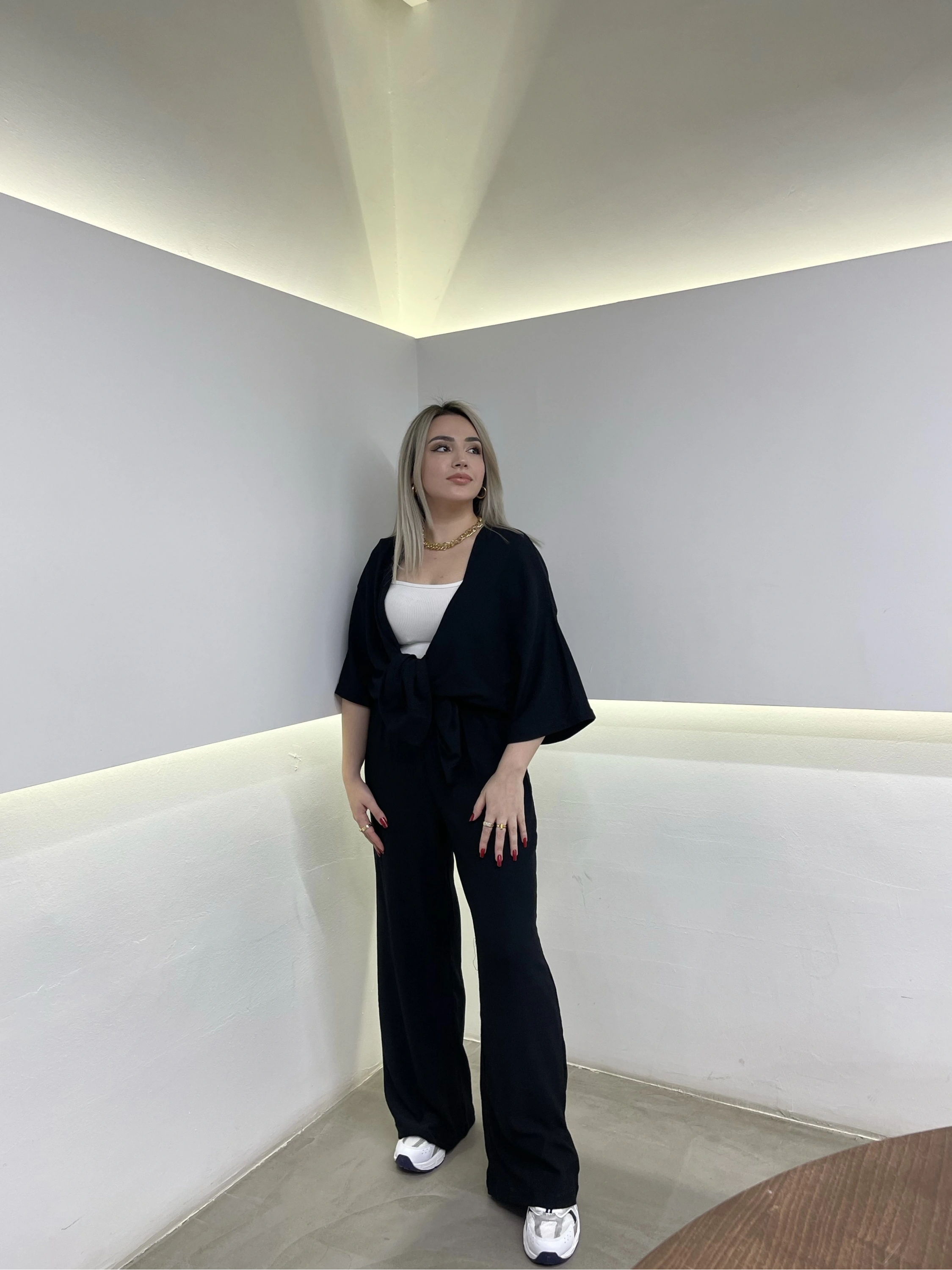 Siyah Kimono Takım