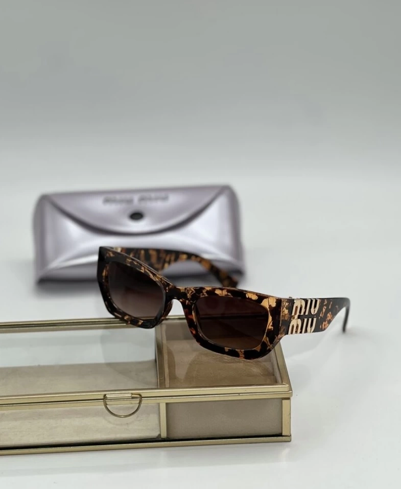 Miu miu leopar desenli gözlük