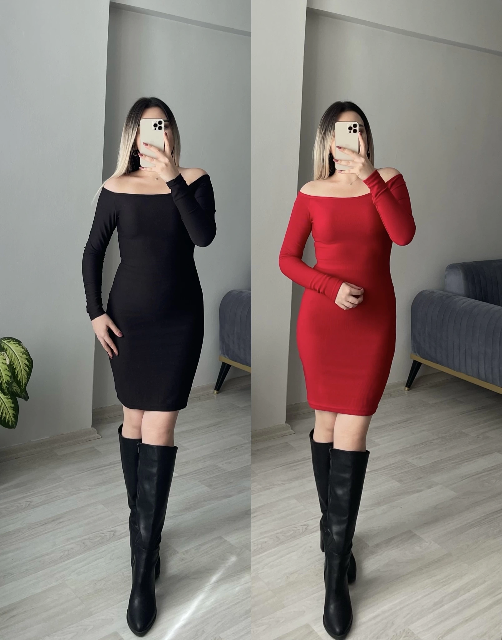 Kayık Yaka Elbiseler