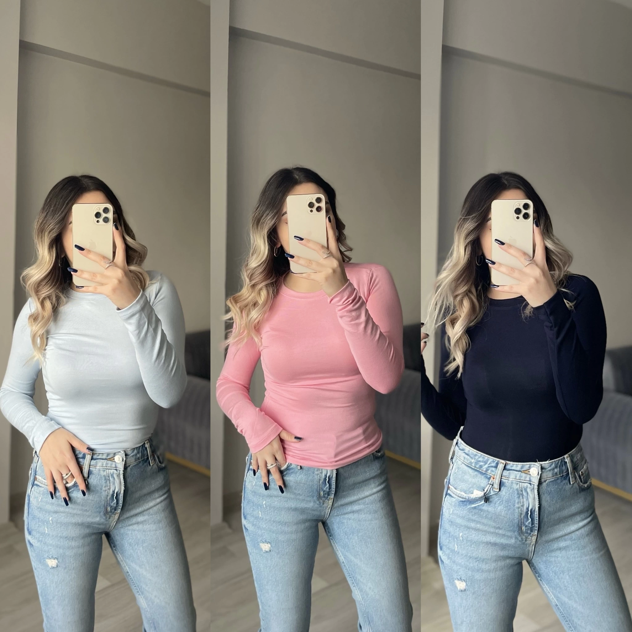 Oysh Bisiklet Yaka Bodyler(Parmak Geçirmesiz)