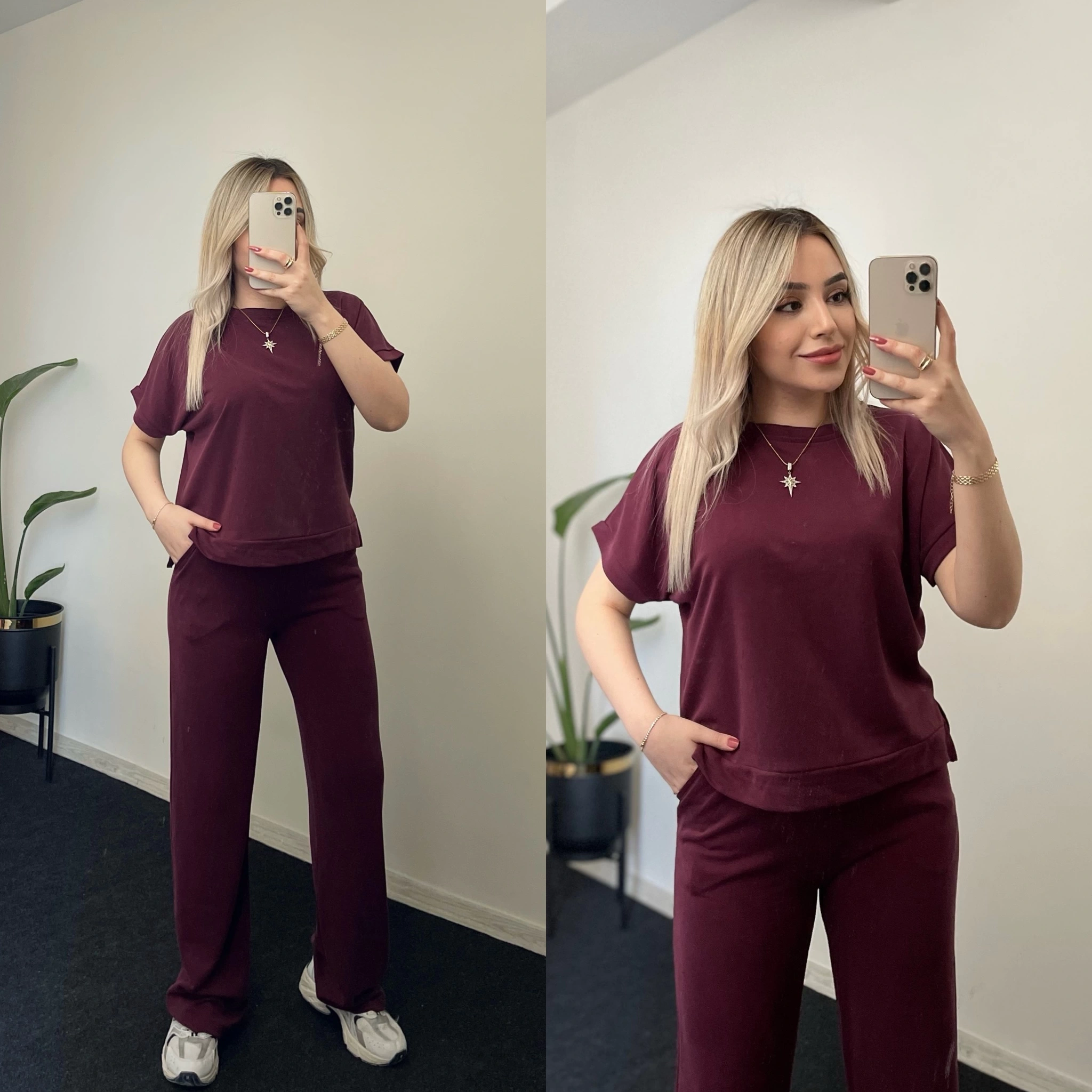 Oysh Modal Takım Bordo